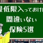 最低限入っておけば間違いない保険5選