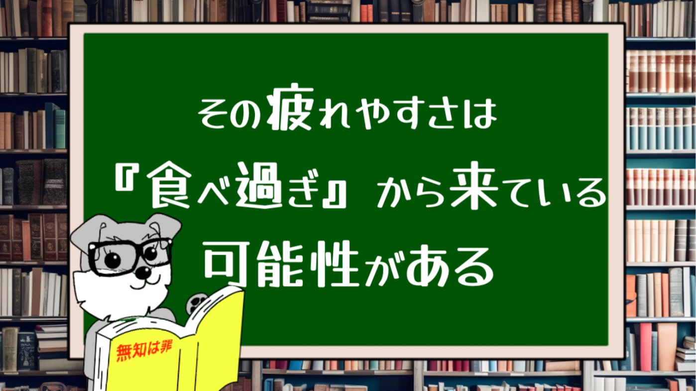 その疲れやすさは『食べ過ぎ』から来ている可能性がある