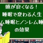 頭が良くなる!睡眠で変わる人生:レム睡眠とノンレム睡眠の効果
