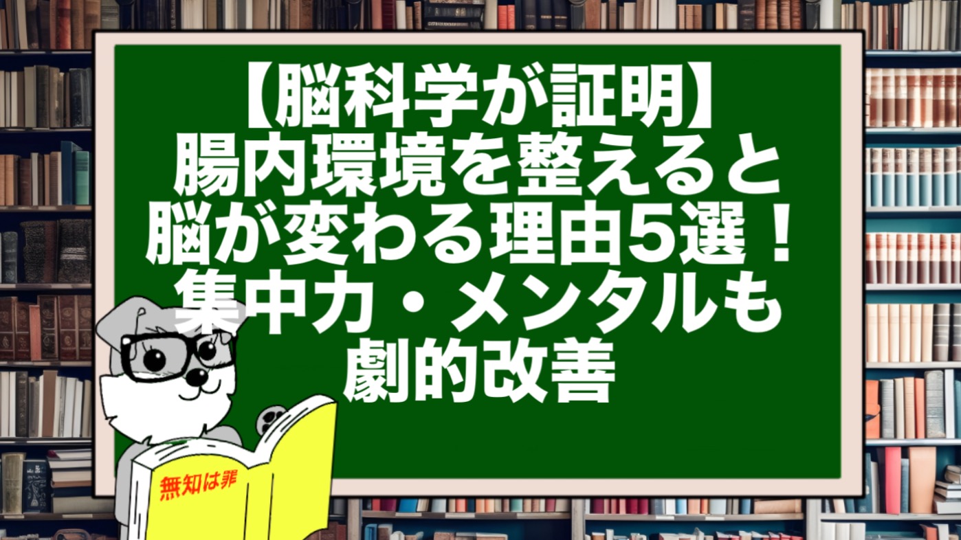 【脳科学が証明】腸内環境を整えると脳が変わる理由5選！集中力・メンタルも劇的改善