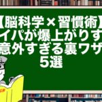 【脳科学×習慣術】タイパが爆上がりする“意外すぎる裏ワザ”5選|明日から人生が変わる!