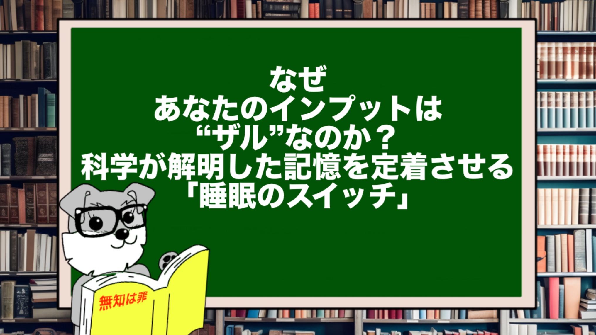 なぜあなたのインプットは“ザル”なのか？科学が解明した記憶を定着させる「睡眠のスイッチ」
