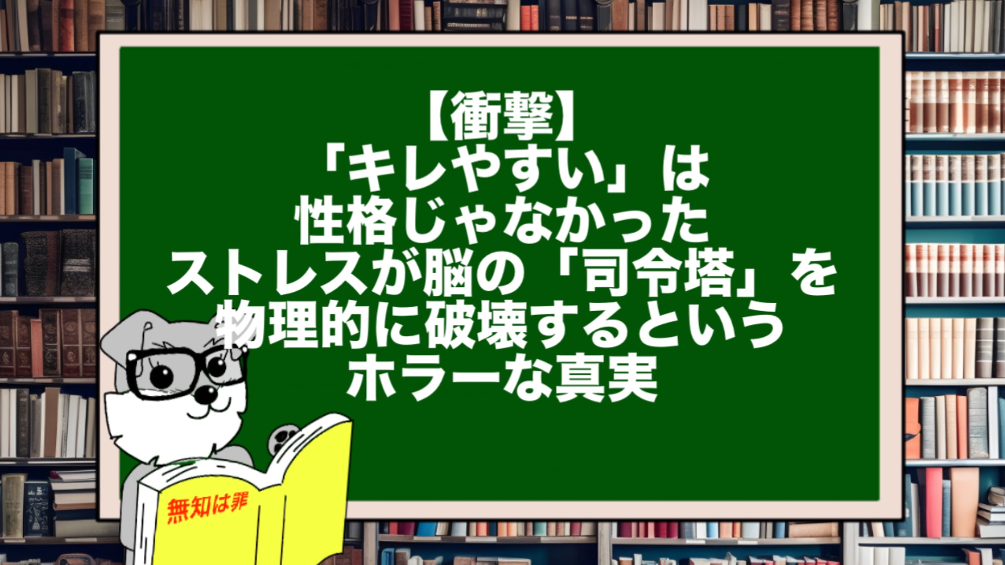 【衝撃】「キレやすい」は性格じゃなかった。ストレスが脳の「司令塔」を物理的に破壊するというホラーな真実