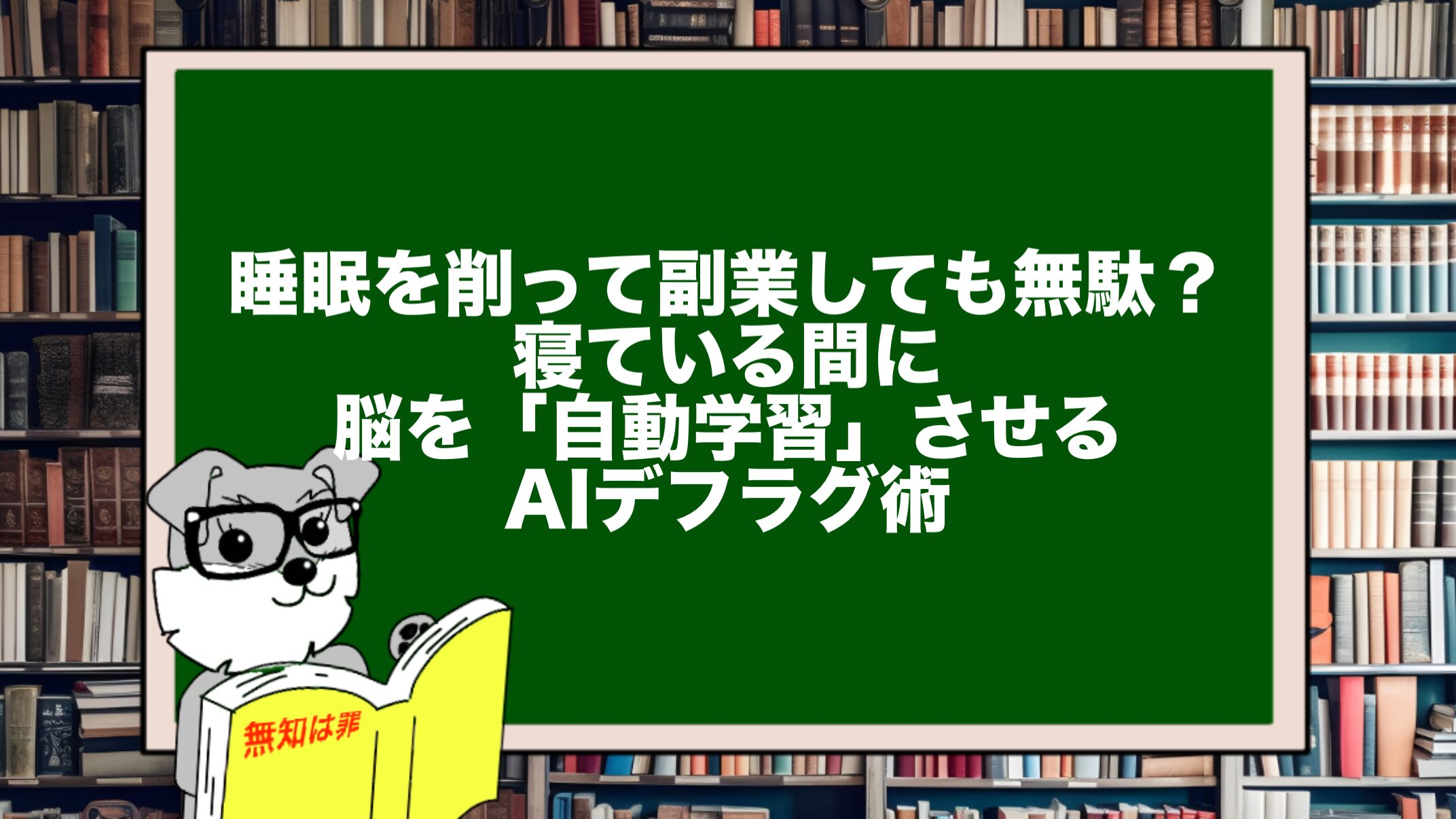 睡眠を削って副業しても無駄?寝ている間に脳を「自動学習」させるAIデフラグ術